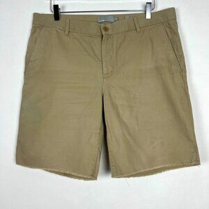 Vince Shorts Men's Size 36 Tan Cutoffs 9" Inseam Flat Front Chino Classic Preppy